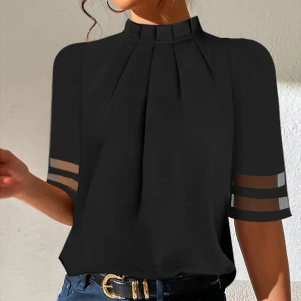 Elegante Damenbluse mit betonten Schultern