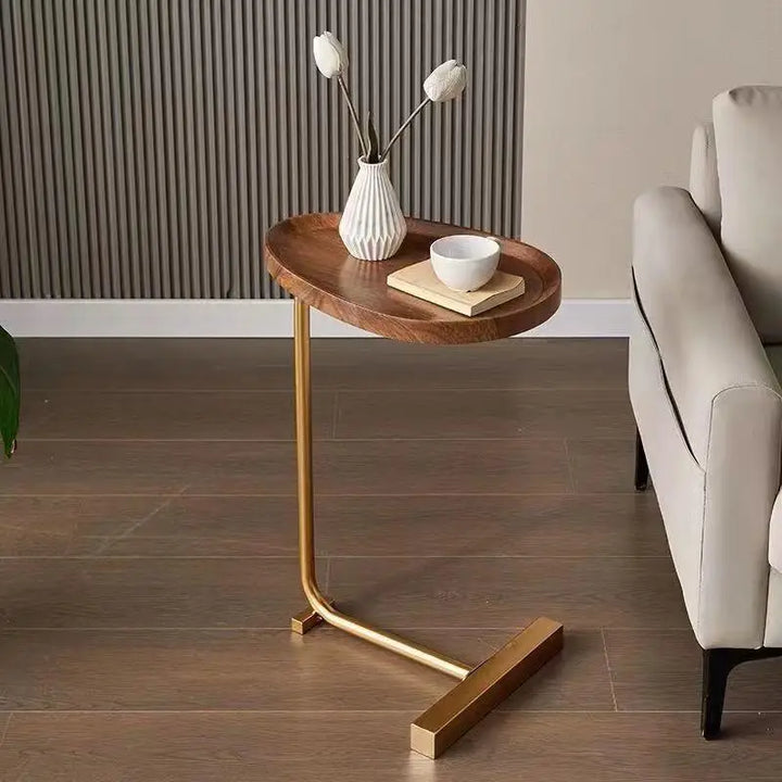 Nirethia - Mobilt C-formet sofabord ideelt for sofa eller seng