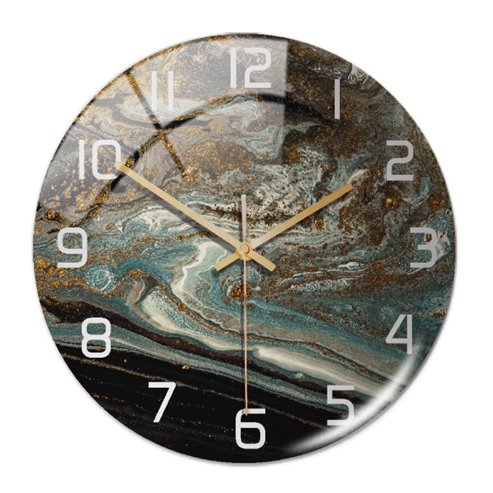 Elegant veggklokke med marmoreffekt – MarbleTime