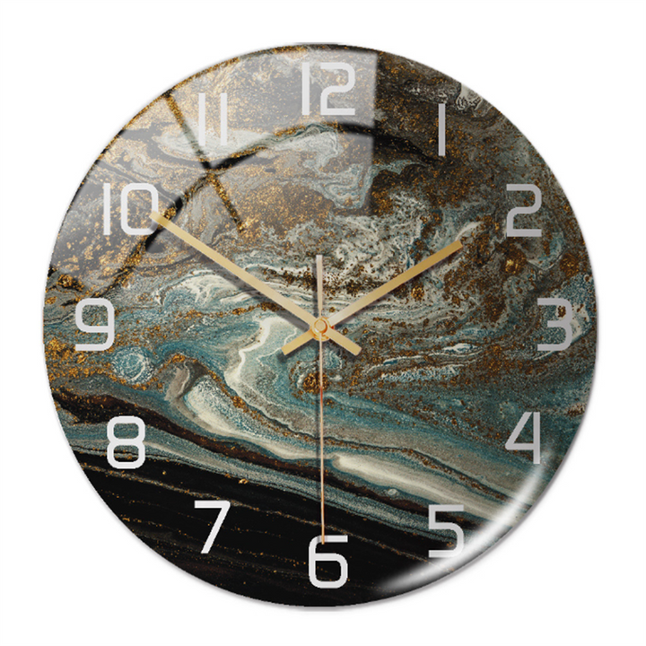 Elegant veggklokke med marmoreffekt – MarbleTime