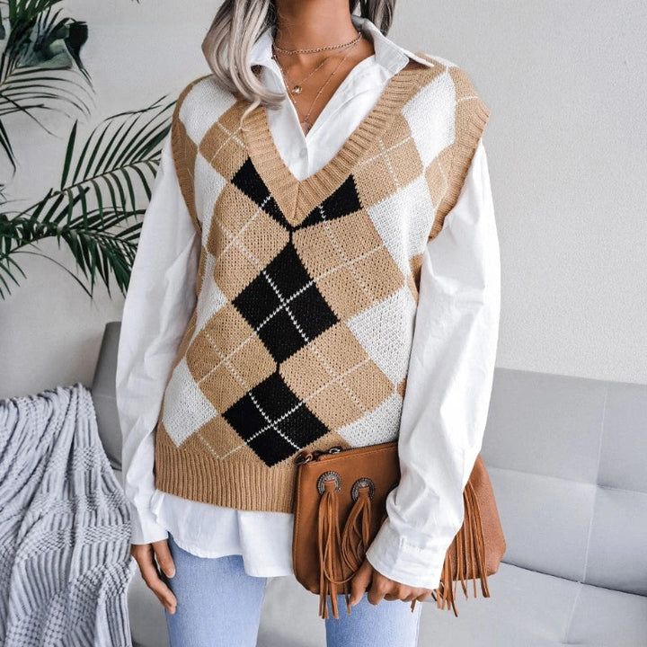 Rutete vest til dame – Yara