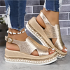 Comfort and bold summer fashion wedge heel sandals