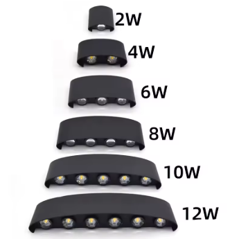 Moderne vegglampe for innendørs og utendørs bruk – Minimalistisk LED-spotlys