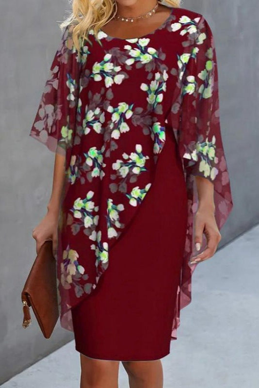 Elegant Blomsterkjole for Kvinner