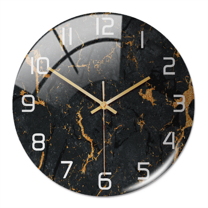 Elegant veggklokke med marmoreffekt – MarbleTime