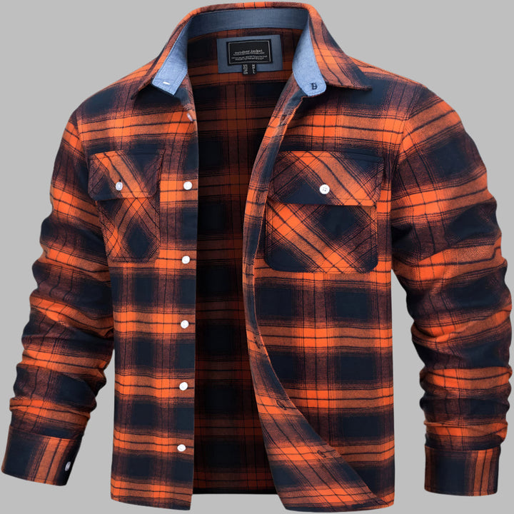 Checked flannel shirt in cotton – Lumberjack style