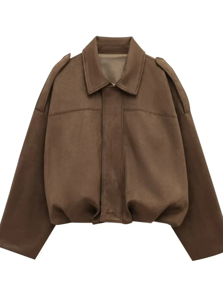 Variant image for Women Bomber Jacket Green Suede | Chic-2