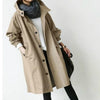 Vanntett Trenchcoat for Dame med Hette