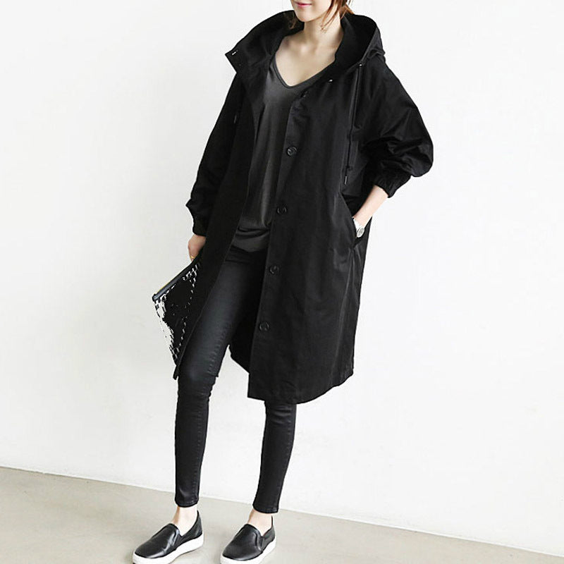 Vanntett Trenchcoat for Dame med Hette