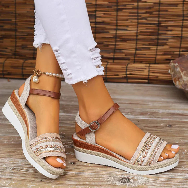 Kvinners Boho Stil Wedge Sandaler