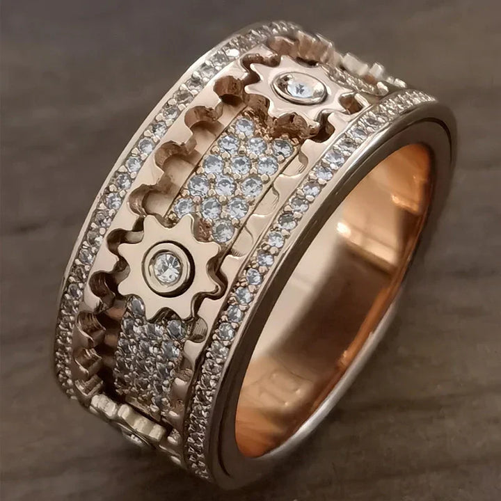 Spinnring med roterende design
