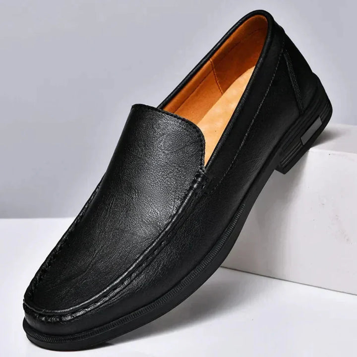 Hand-sewn slip-on leather moccasins