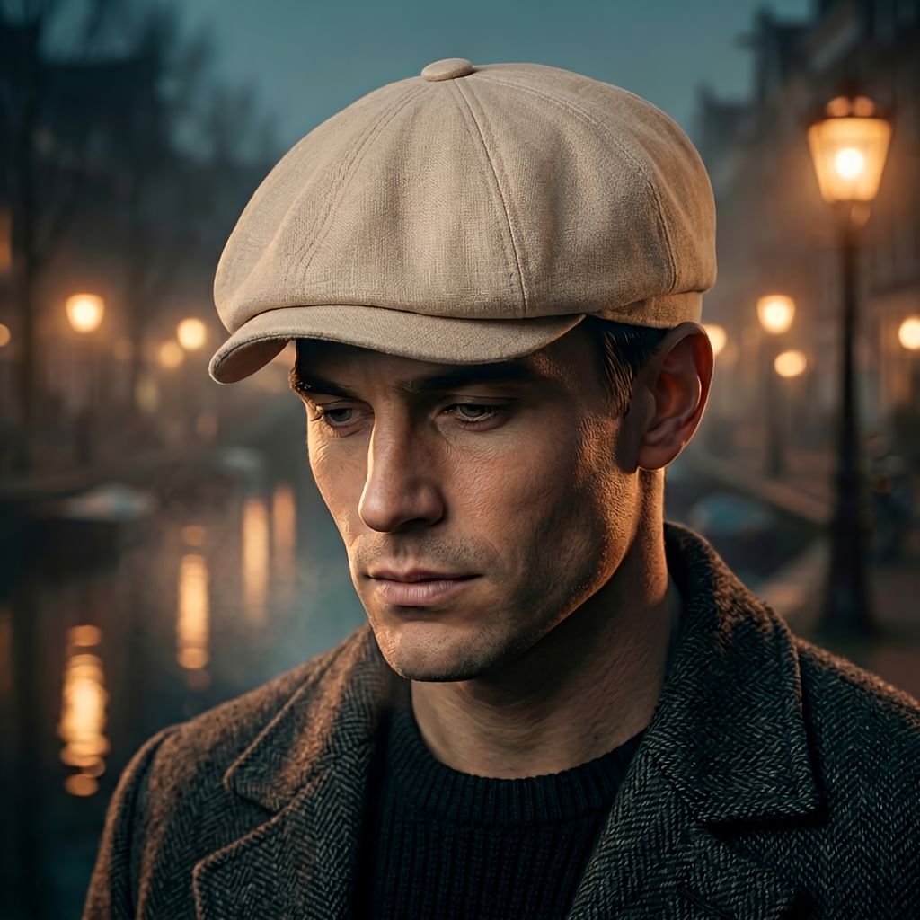 Vintage sixpence – klassisk newsboy-lue i retrostil