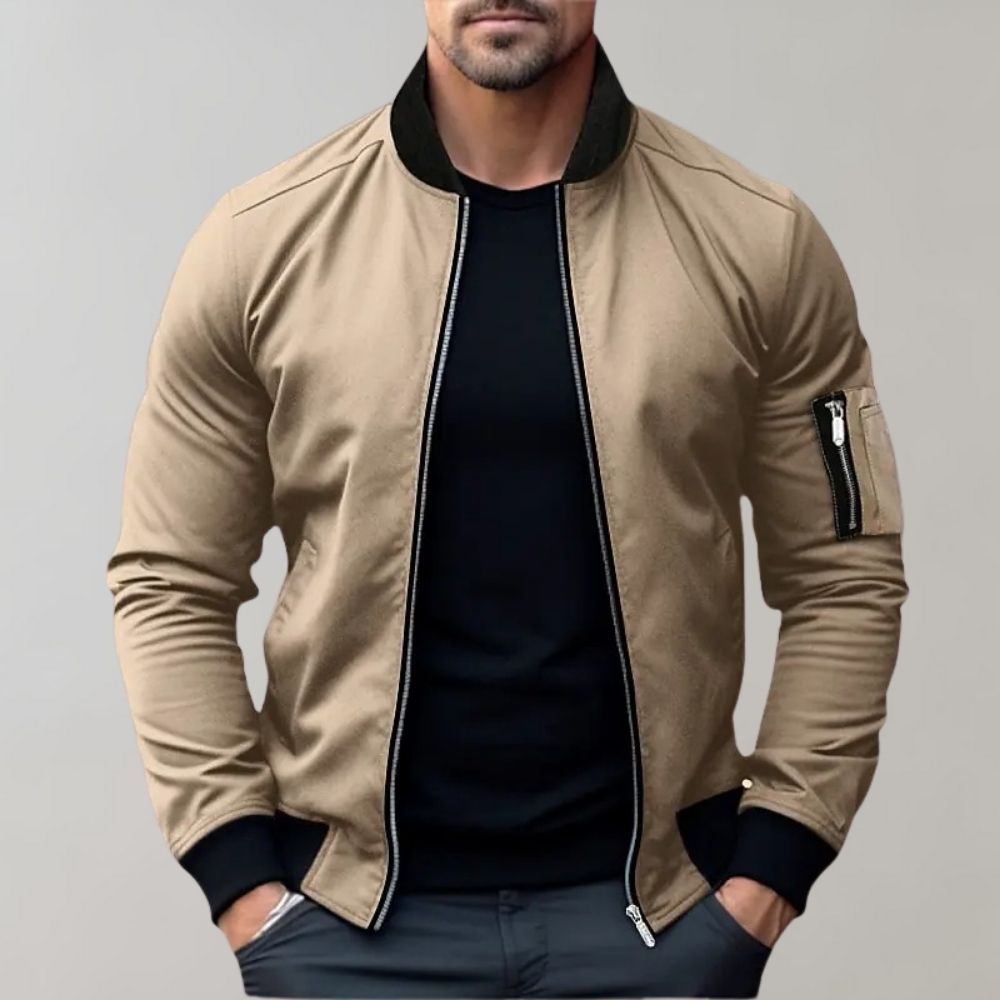 Lightweight bomber jacket for men