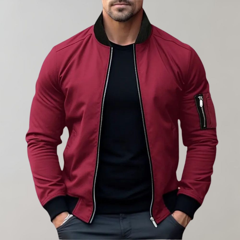 Lightweight bomber jacket for men