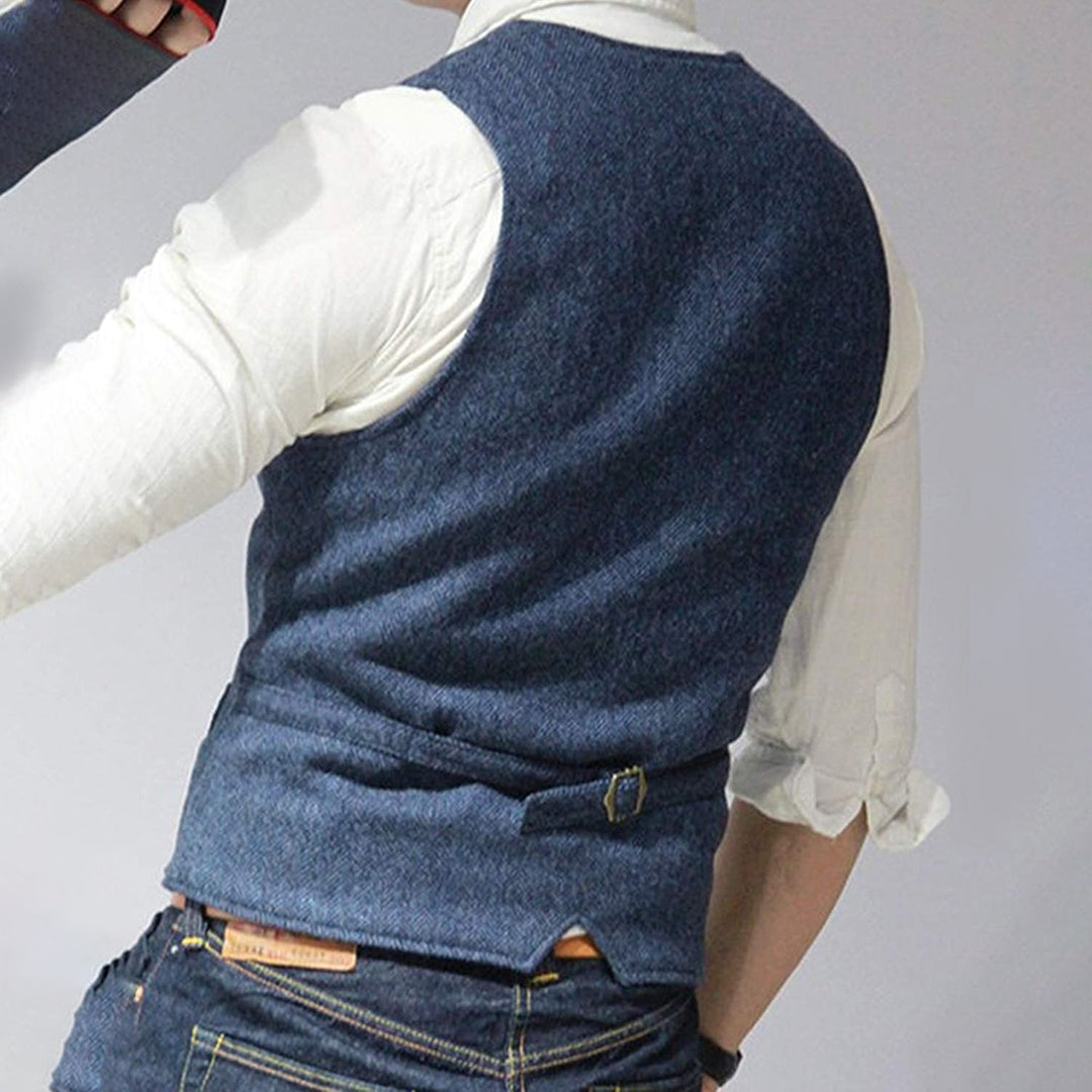 The Men's Vest in Denim