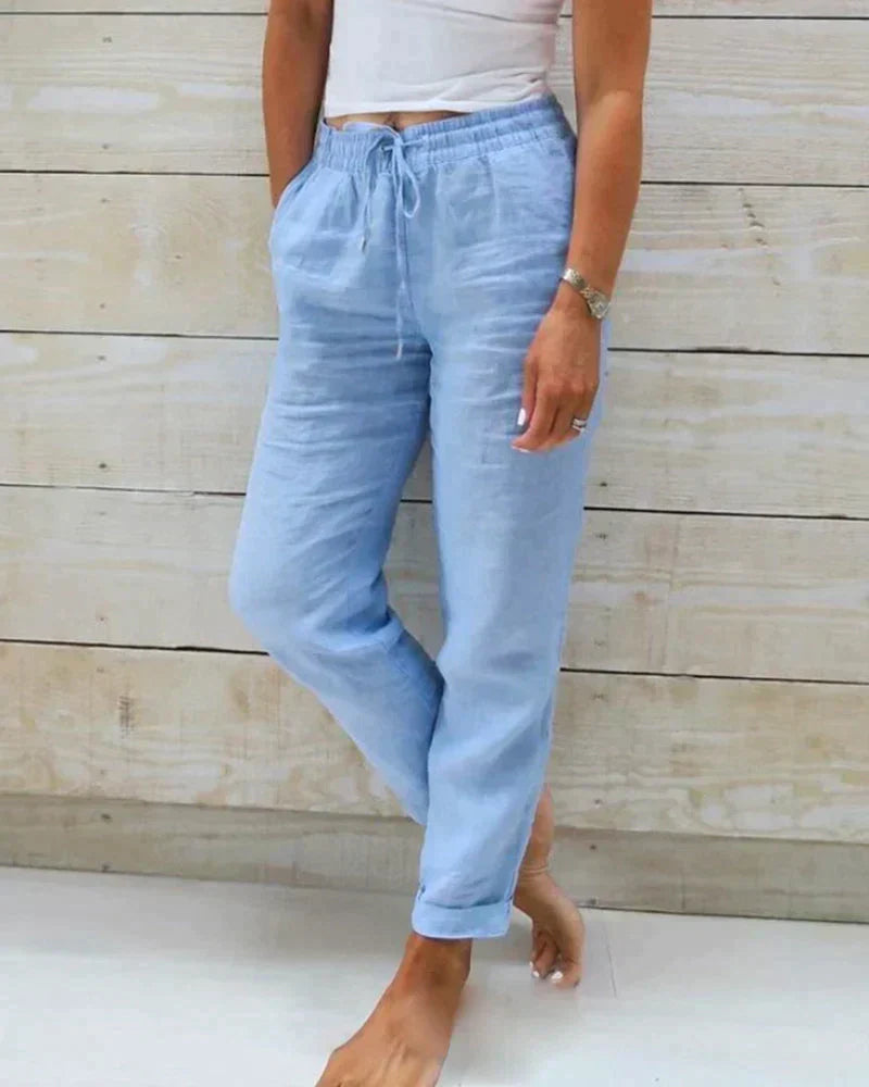 Women's linen trousers