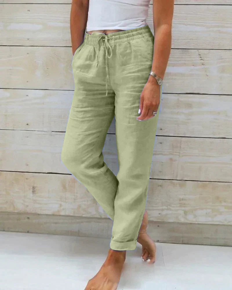 Women's linen trousers