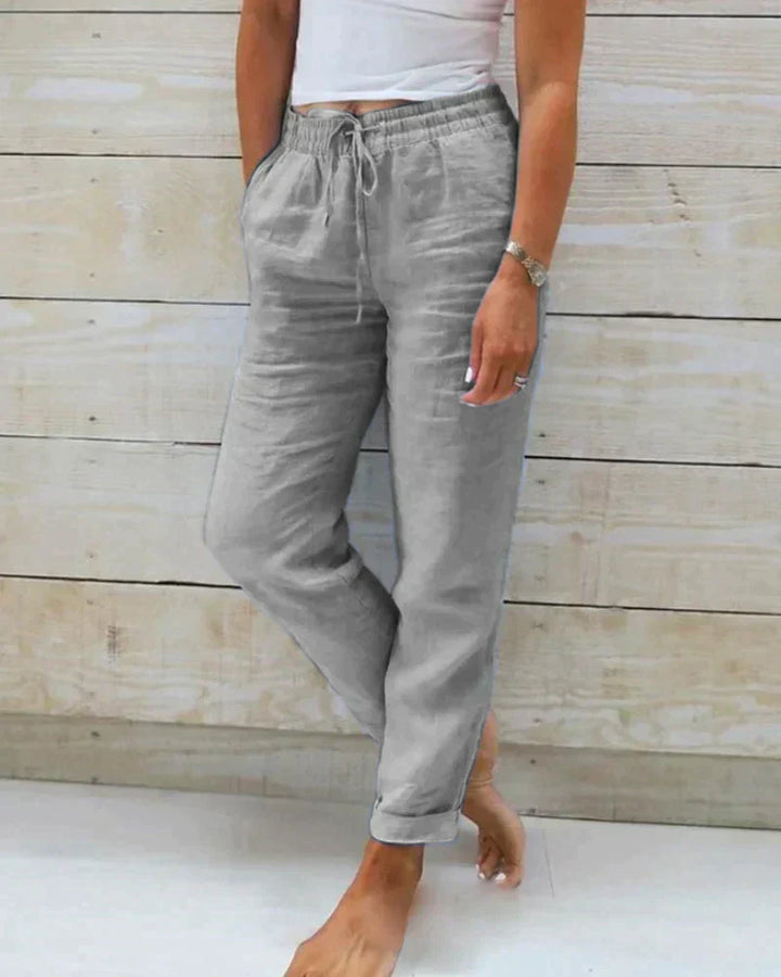 Women's linen trousers