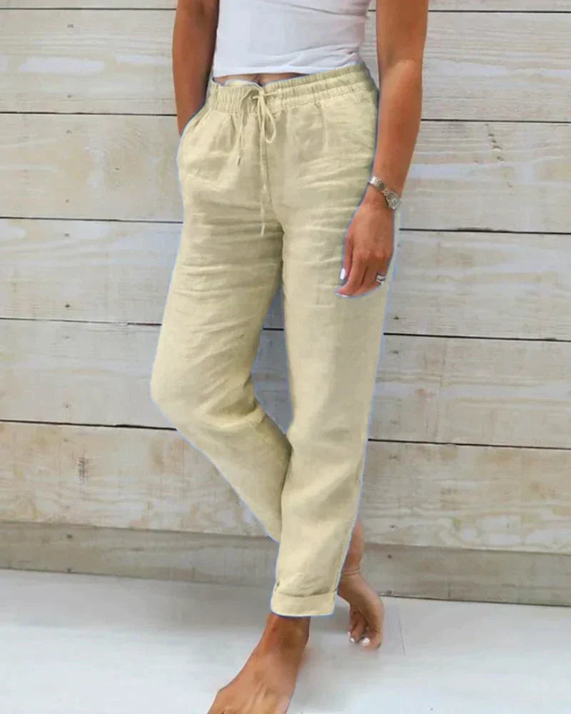 Women's linen trousers