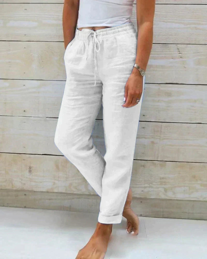 Women's linen trousers