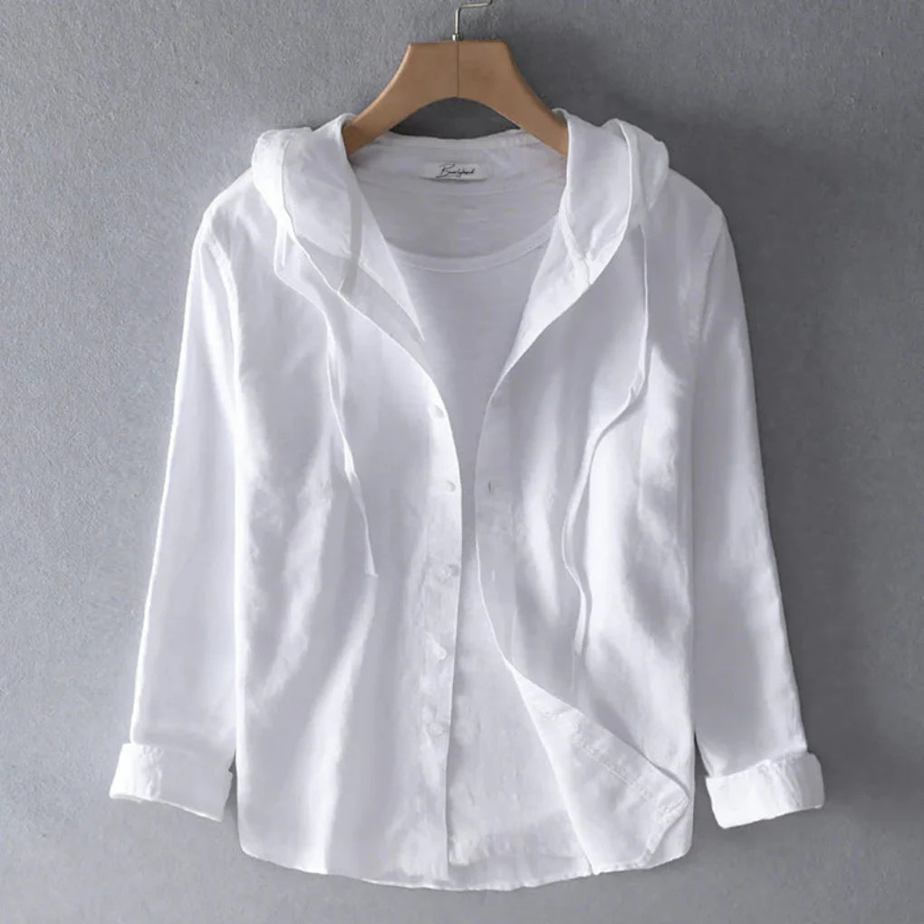 Breathable linen blouse for women