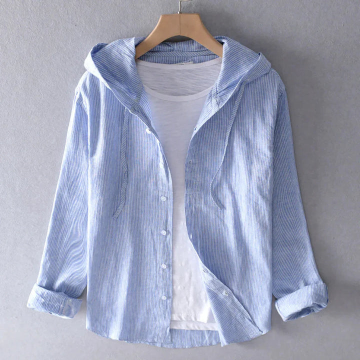 Breathable linen blouse for women