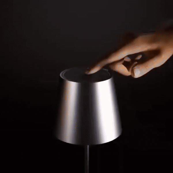 Trådløs bordlampe | Minimalistisk design | Dimbart LED-lys