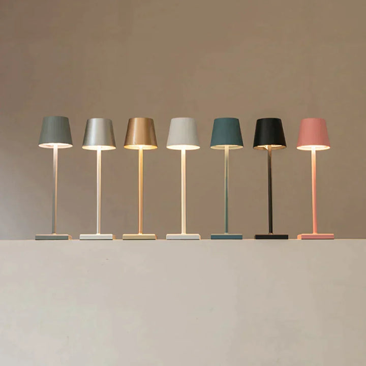 Trådløs bordlampe | Minimalistisk design | Dimbart LED-lys