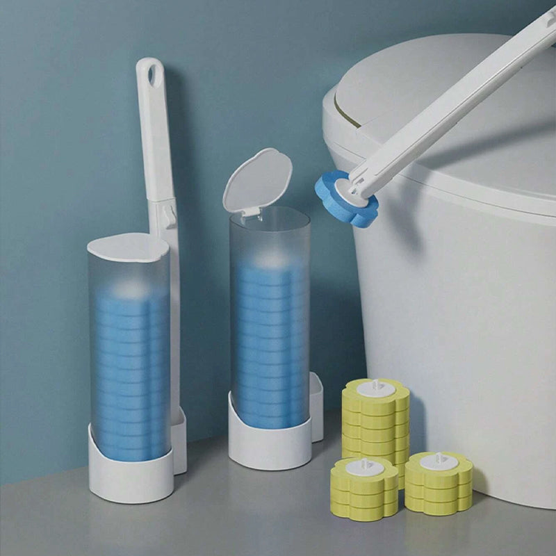 Toalettbørste til engangsbruk | Antibakteriell | Hygieniske svamphoder | CleanClick