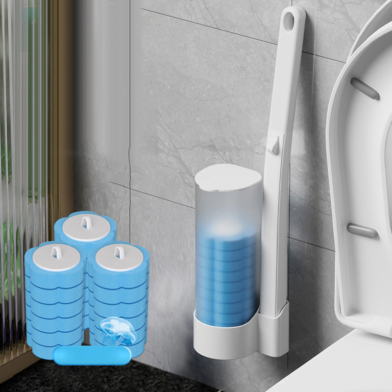 Toalettbørste til engangsbruk | Antibakteriell | Hygieniske svamphoder | CleanClick