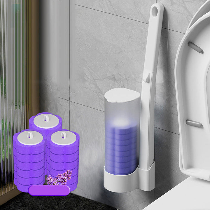 Toalettbørste til engangsbruk | Antibakteriell | Hygieniske svamphoder | CleanClick
