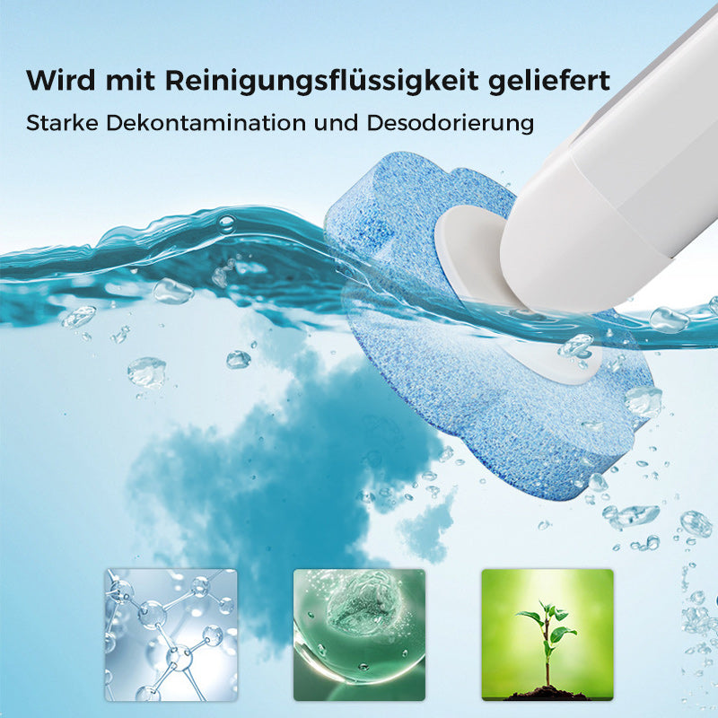 Toalettbørste til engangsbruk | Antibakteriell | Hygieniske svamphoder | CleanClick