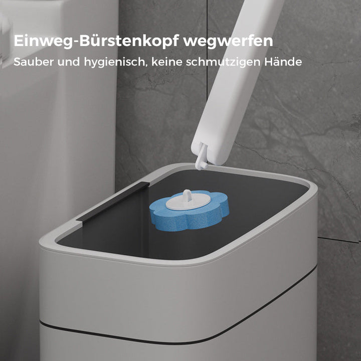 Toalettbørste til engangsbruk | Antibakteriell | Hygieniske svamphoder | CleanClick
