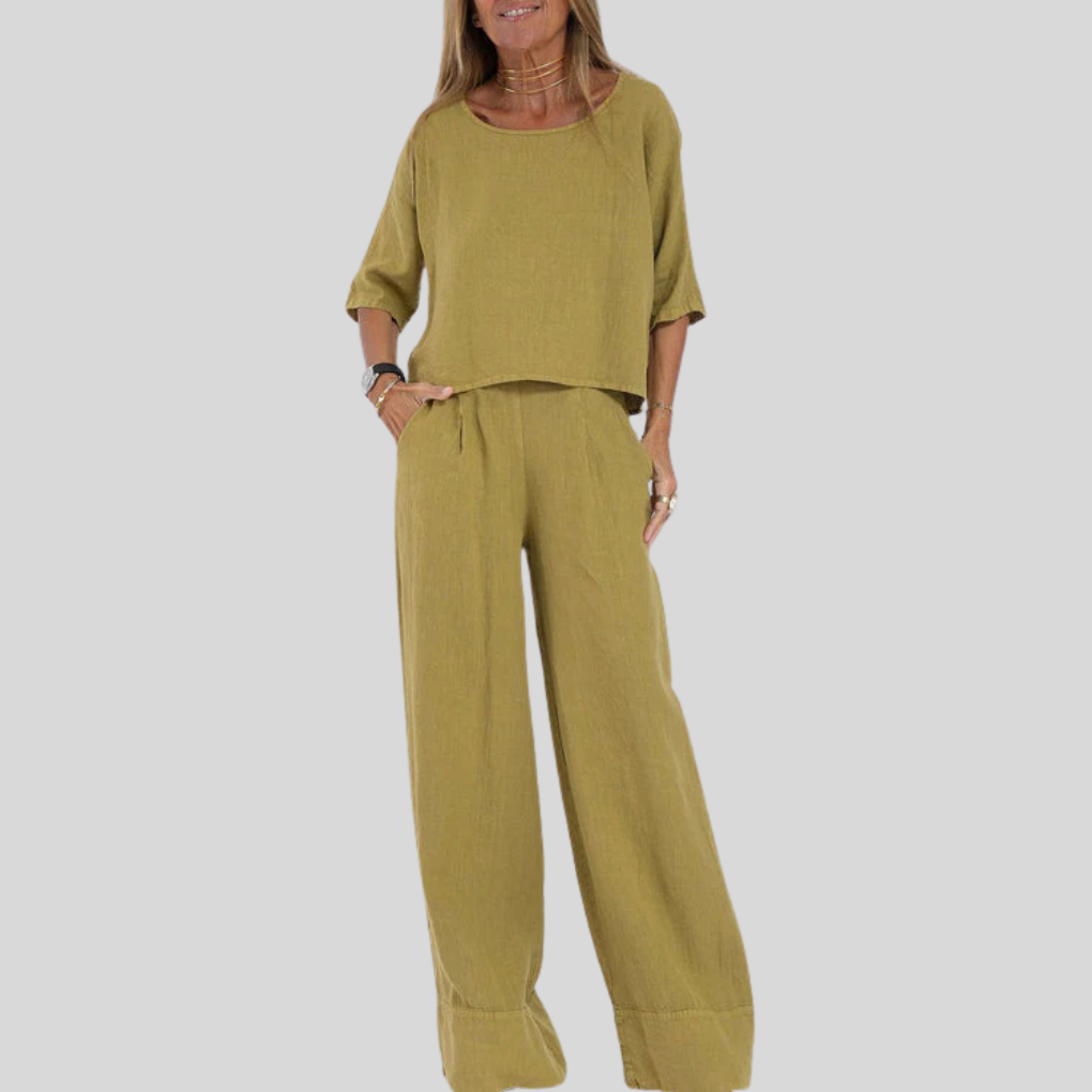 Todelt bomull-linsett