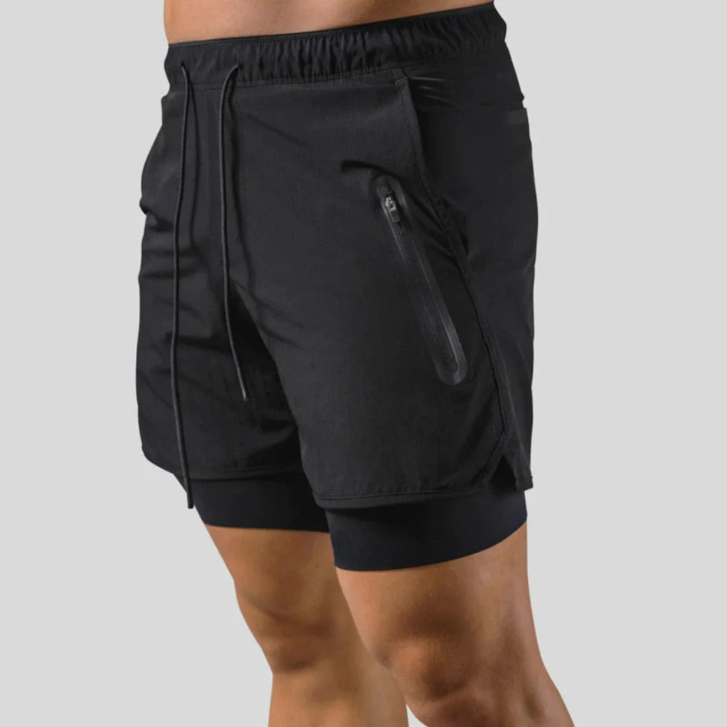 2-i-1 sportsshorts for menn