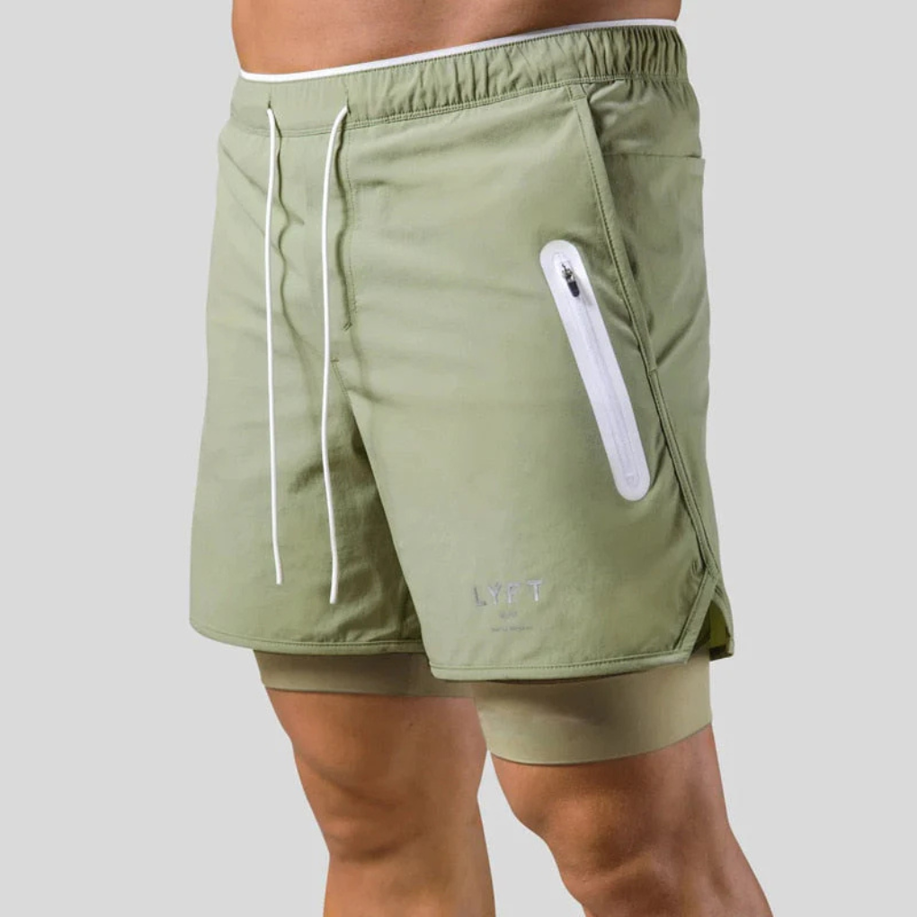 2-i-1 sportsshorts for menn
