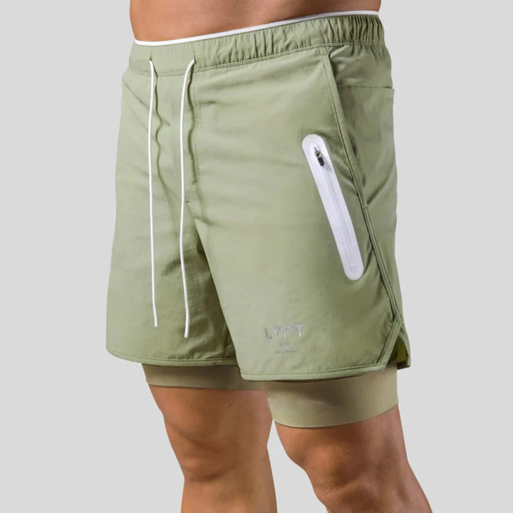 2-i-1 sportsshorts for menn