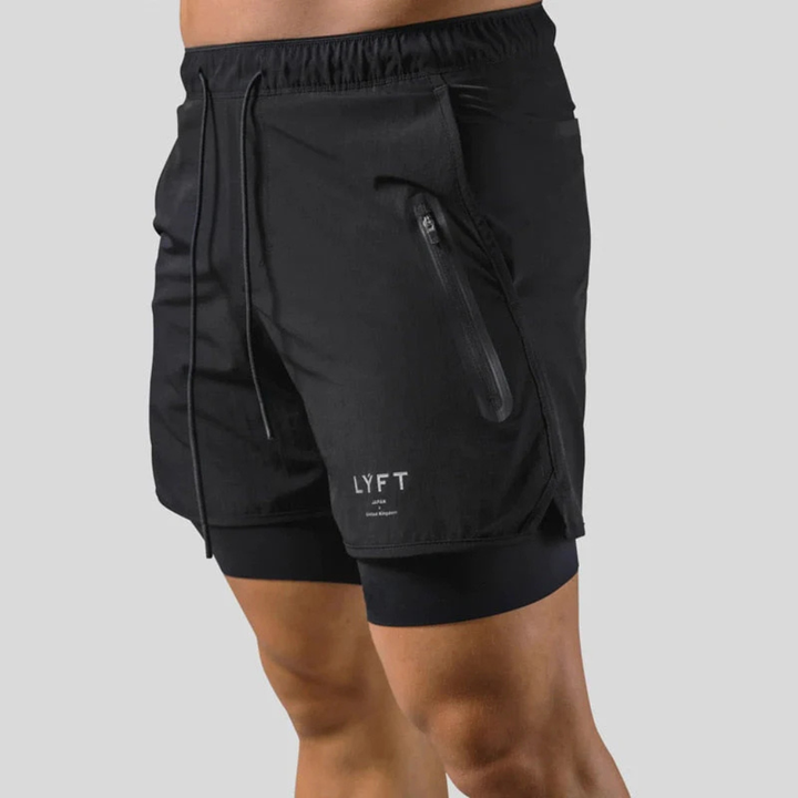 2-i-1 sportsshorts for menn