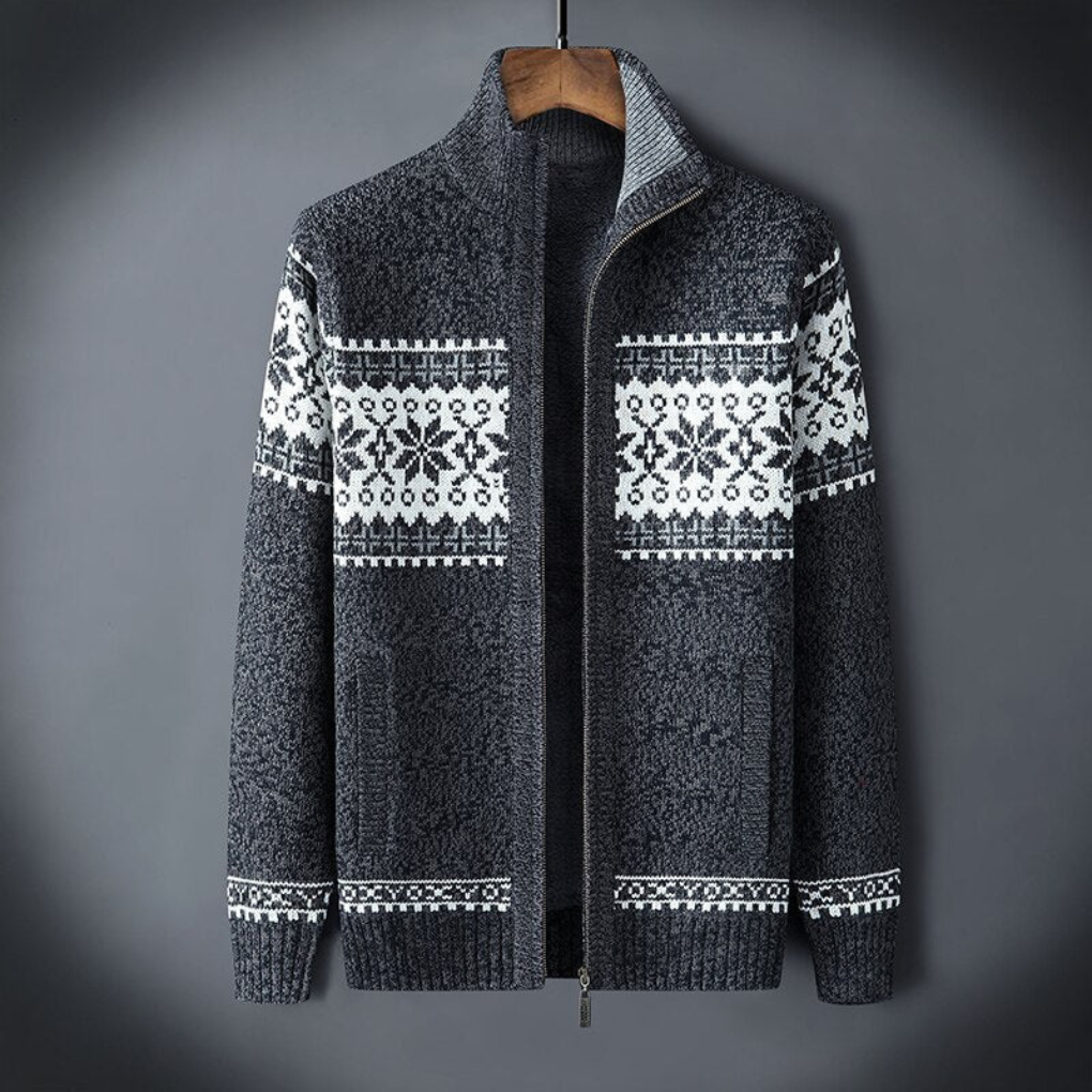 Strikket cardigan for menn