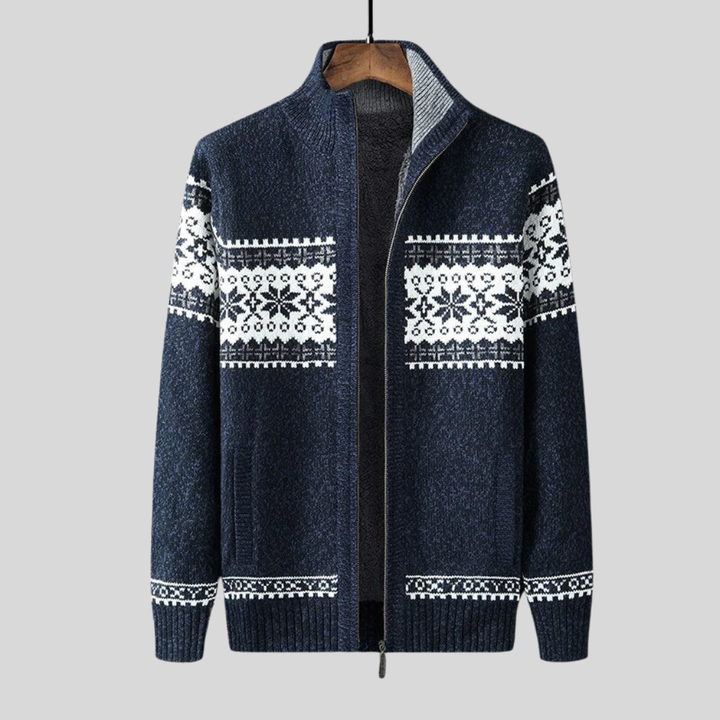 Strikket cardigan for menn