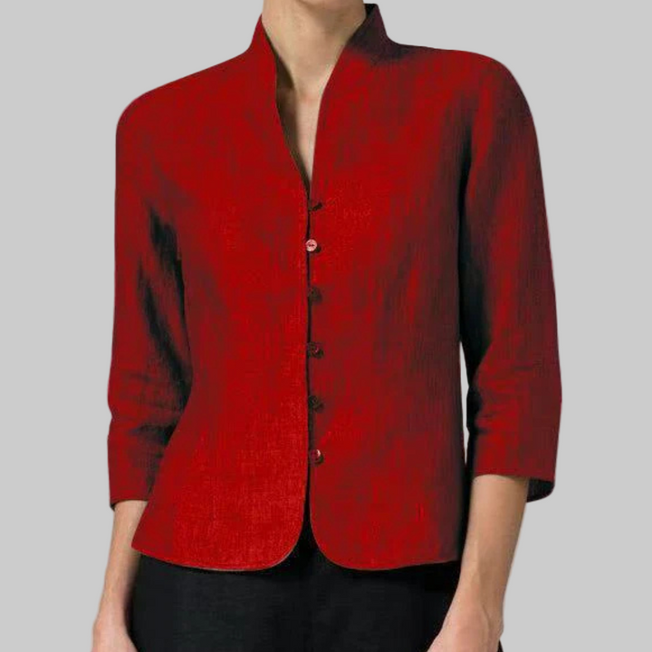 Damebluse med ståkrage – Chic detaljer med allsidig preg