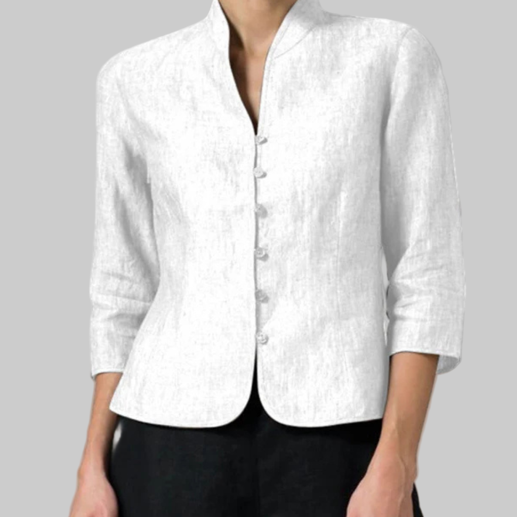 Damebluse med ståkrage – Chic detaljer med allsidig preg