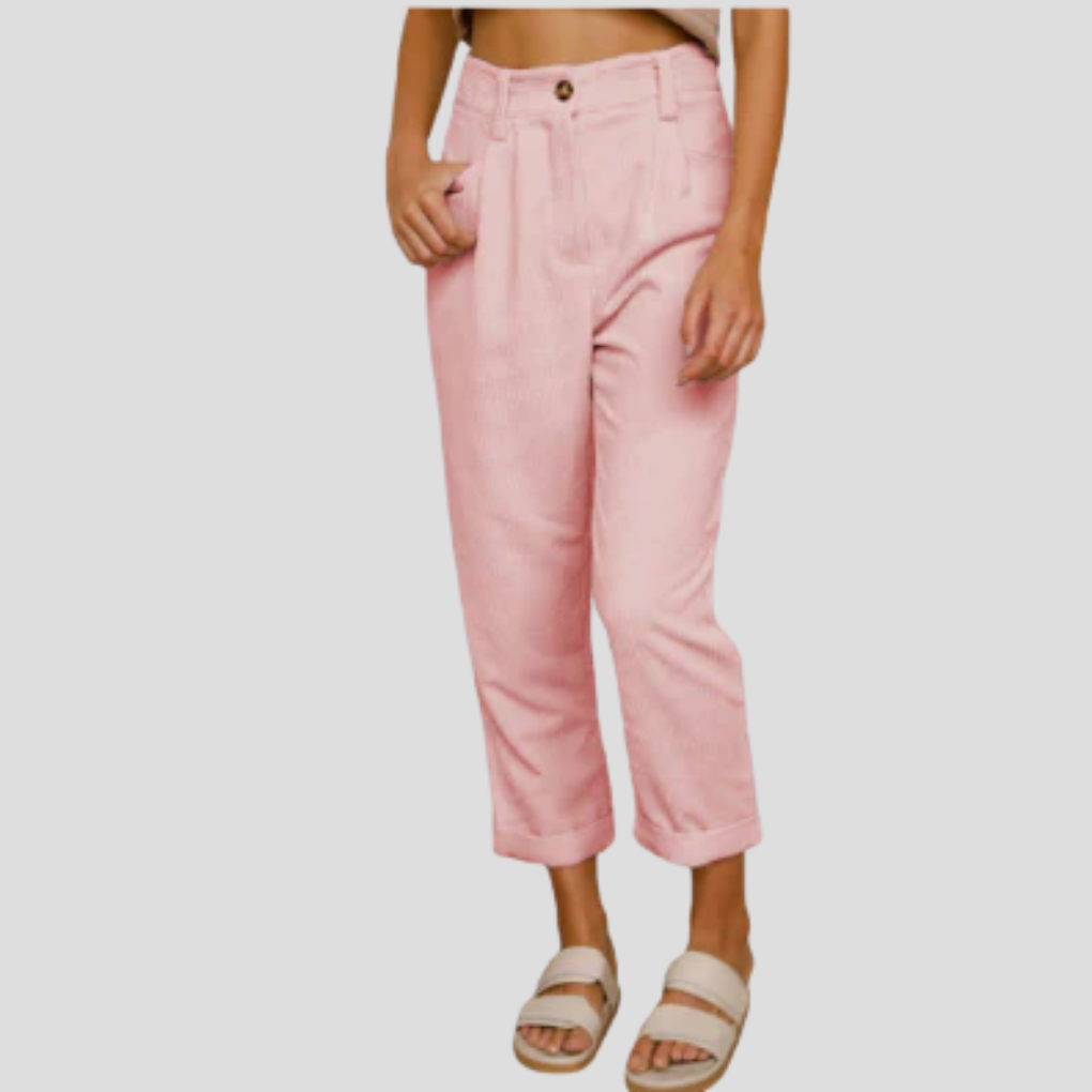 Stilige kordfløyelsbukser – uformell stil med tekstur