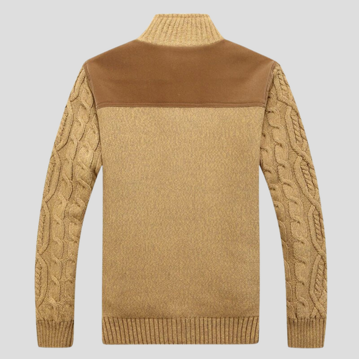 Plysjfôret cardigan for men