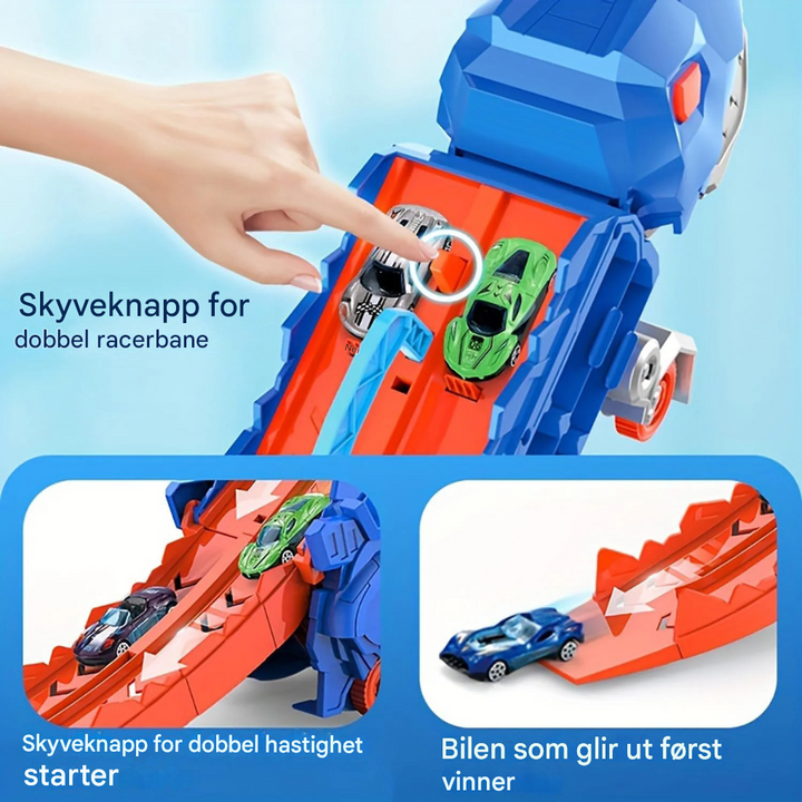 Dino City Transporter – Racerbane og transformerbar lastebil