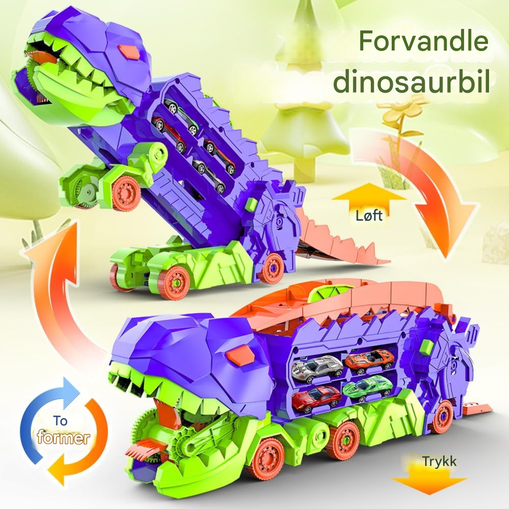 Dino City Transporter – Racerbane og transformerbar lastebil