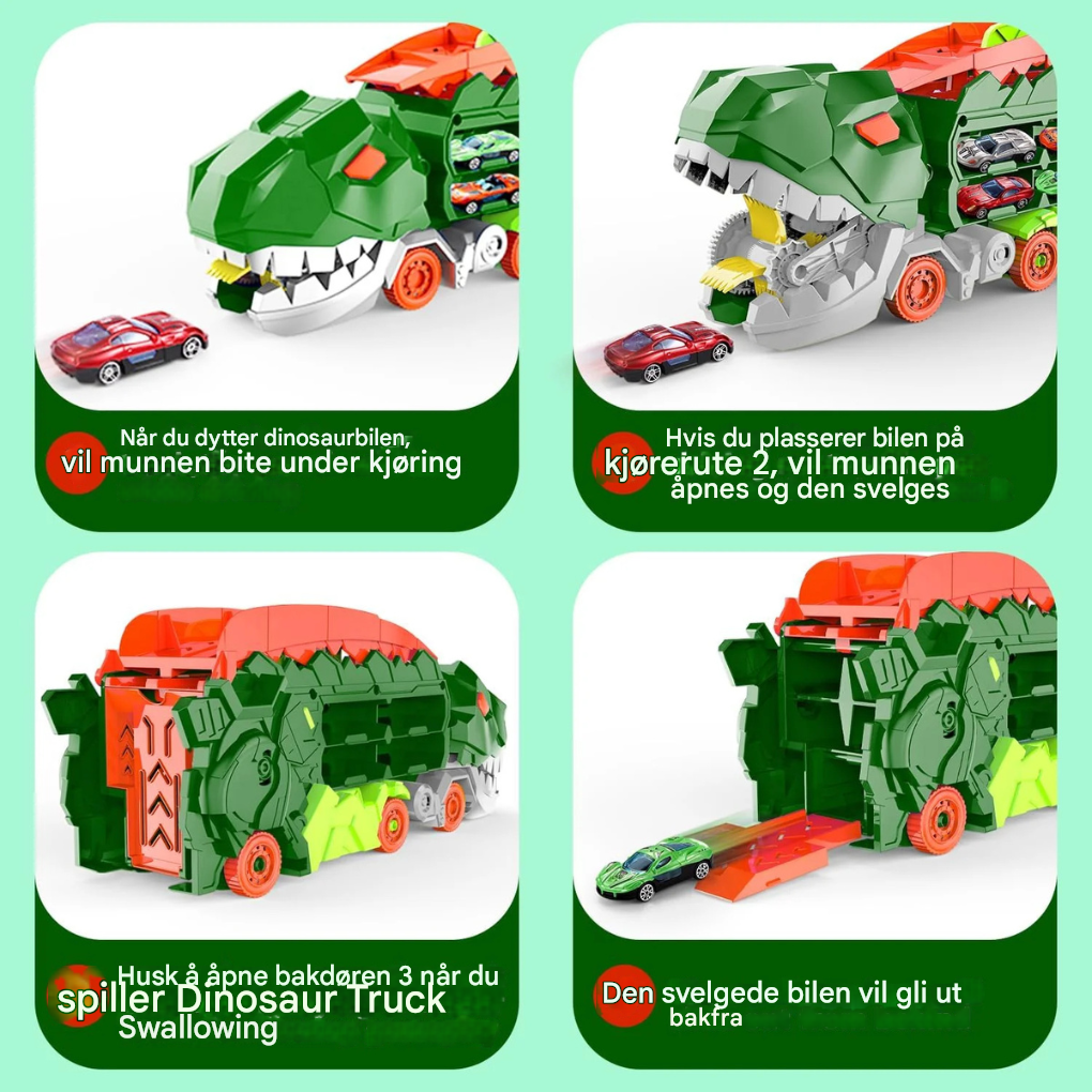 Dino City Transporter – Racerbane og transformerbar lastebil