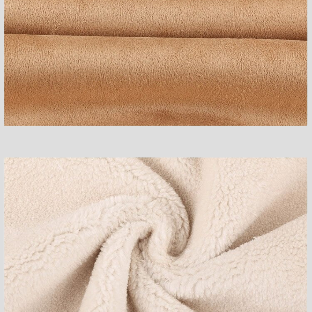 Biker-jakke i semsket skinn for menn