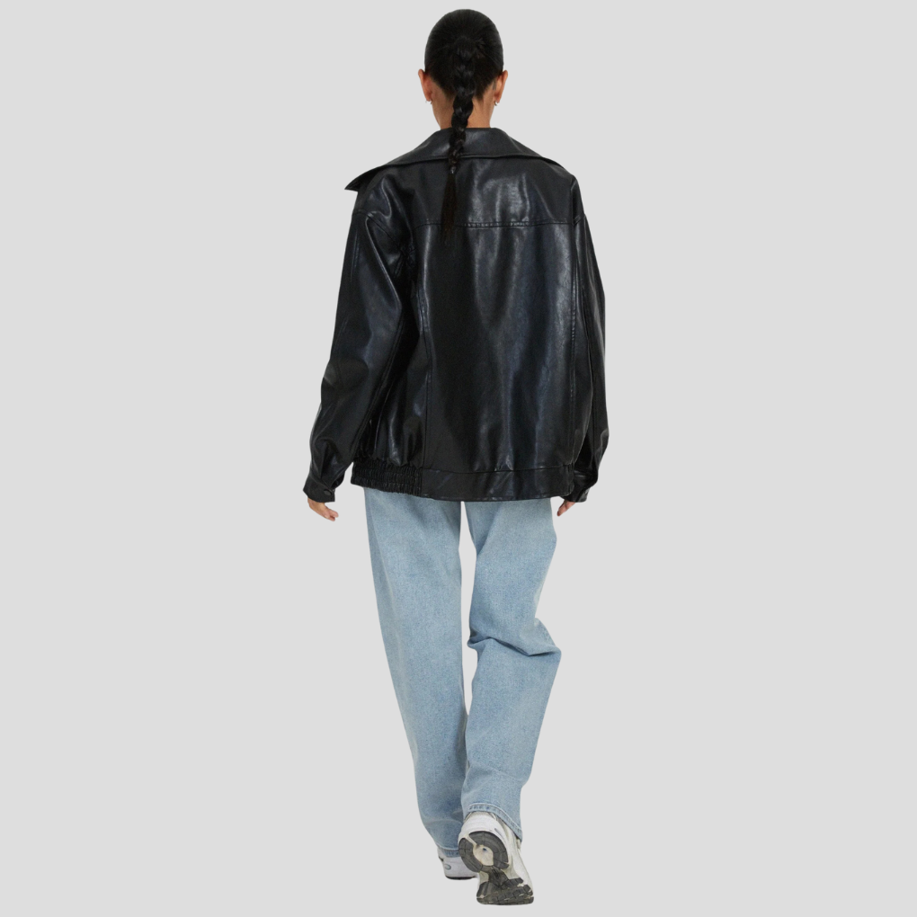 Løs jakke for kvinner – Avslappet lagdeling med kant